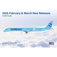 SQ Wings L22681: 200 South Korea Airlines A321neo HL8509 Alloy Airplane Model