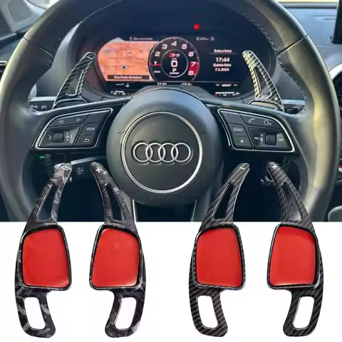 Carbon Fiber Print Steering Wheel Paddle Shift For Audi S3 S5 SQ2 SQ5 TT A3 8V A4 A5 Q2 Q3 Q5 Q7 201