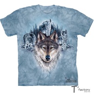 [Online Sports] The Mountain Short Sleeve T-Shirt Blue Moon Wolf-TM-103450
