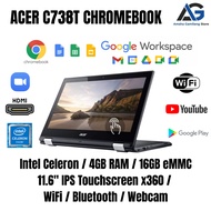 Acer C738T Chromebook 11.6 Inch IPS Touchscreen - 4GB RAM - 16GB eMMC - PLAYSTORE - Student Office