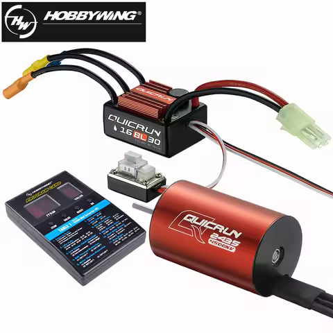 Hobbywing QuicRun WP-16BL30 30A Brushless Speed Controller ESC+2435 4500kv G2 Motor For 1/16 1/18 To