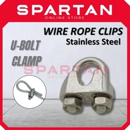 3MM (1/8") - 13MM (1/2") GALVANIZED WIRE ROPE CLIP OR U-BOLT CLAMP OR CLIP FOR CLAMPING THE WIRE ROP