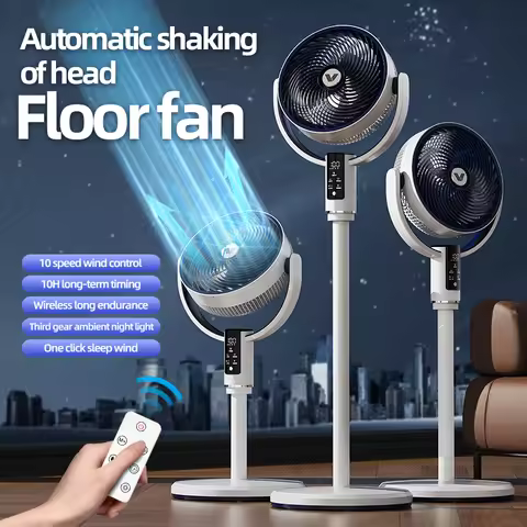 High Quality Floor Fan Air Circulation Fan Rechargeable DC 12V Fan 9000mAh Large Battery Scalable Fa