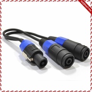 [leipupa] PA Splitter Male to Dual Female Speakers Cable Cord PA DJ Adaptor Black