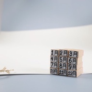 櫸木 印章 1月~12月份套組 月曆 手帳 中文 英文 日文可以選