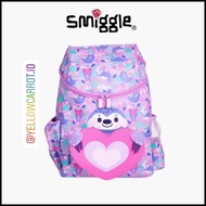 Smiggle School Bag Original Hoodie Backpack Purple Sloth Children's Backpack