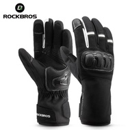 Rockbros MT023 Bicycle Motorcycle Gloves MTB Gloves Leather Outdoor Thermal Windproof | 03130