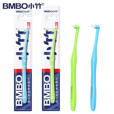 BMBO L Shaped Interdental Brushes, Braces Flossers, Gentle Toothpick Brush for Brace, 2/4 pcs Tight 