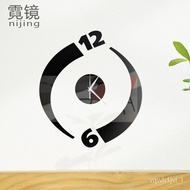 🚓2017New Mirror Clock Fashion Personalized Wall Clock Three-Dimensional Wall Decoration Wallpaper Sticker RotationB048
