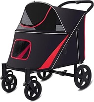 Pet Cart 3-in-1 Multi-function Dog and Cat Sports Car with Sturdy Steel Frame Brake and Durable Whee