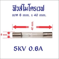 Fuse For Microwave Oven Size 6 Mm. X 40 0.65A 0.7A 0.75A 0.8A 0.9A