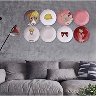 (Clearance Sale) Large Ceramic Plate Set Of 4 Size 11 Inches 28 cm.