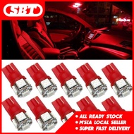 10 pcs RED T10 LED Car Light Bulbs T10 W5w 5 SMD 5050
