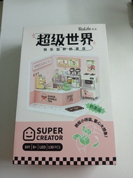 Rolife若來超級世界商店  天花著燈迷你微型微縮玩具珍珠奶茶店 DIY Tea shop miniature house