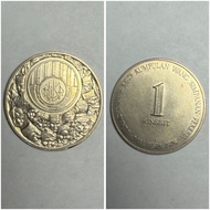 Malaysia 1976 RM1 25th Anniversary KWSP EPF Commemorative Coin - Kumpulan Wang Simpanan Pekerja