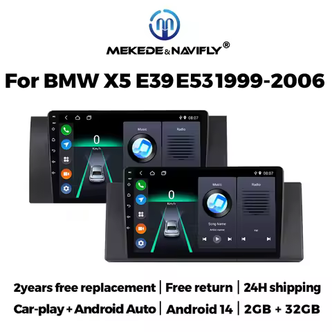 MEKEDE 9'' IPS Screen Android All In One Car Radio For BMW 5 E39 E53 X5 1995-2006 Carplay AUTO GPS S