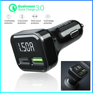 COD YPAY Car Charger Smartphone 2 Port 3.1A QC3.0 LCD Display / cas hp mobil 12 volt 24 volt lengkap