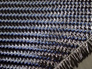 grade premium ผ้าคาร์บอนแท้  เคฟล่าคาบอน Aluminized gritter สีดำน้ำเงิน พรีเมี่ยม ลาย2carbon gritter