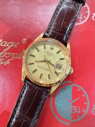 🧺洗衣街店🧺🌈🌈新返貨啦🌈🌈 💛原裝香檳金粗字釘面💛🥰👔Vintage Rolex Date 15038 👔18K黃金 34mm 淨錶 狀態一流 連原裝包金扣👍🏻👍🏻BW3319(旺角洗衣街店）
