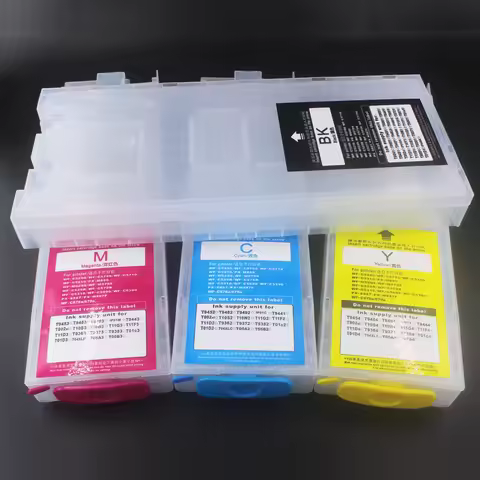 Black 600ML Empty Refillable Ink Cartridge For EPSON WF-C5790 WF-C5710 WF-C5290 WF-C5210 WF-C5390 WF