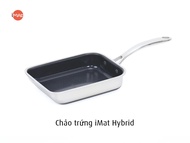 [Hàng chính hãng-iMat hybrid] Chảo chiên vuông iMat Hybrid chống dính gốm Ceramic đen nhiều loại