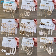 YEEZII Korean Fashion Pearl Hoop Earrings Butterfly Heart Drop Earring Star Cross Tud Earring Women Accessories Gift