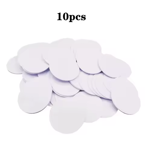 10Pcs 125KHz ID EM4100/TK4100 Read Only RFID Smart Tags PVC Waterproof Coin Access Control Card 25mm