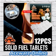 12PCS BAG SOLID FUEL TABLETS Lilin Askar Hexamine Solid Fuel Tablets Mini Stove Camping Stove Pocket