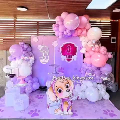 Cute PAW Patrol Theme Arch Garland Kit Latex Balloons Number PAW Patrol Birthday Baby Shower Party D