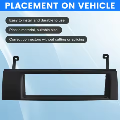 #742U Single Din Car Fascia Radio Panel for BMW 1 Series (E87/81/82/88) LHD (Black)