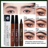 4 Points Eyebrow Pencil 4 Tip Liquid Brow Tattoo Pen Makeup Pen Waterproof Cosmetic EyeBrow Liner