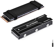 ELUTENG M.2 SSD Heatsink for PS5 / PC Easy Installation Heat Sink M2 SATA NVME Cooling Sink with 4 Thermal Silicone Pads M.2 SSD Cooler Set Heat Reduction for 2280 WD SanDisk Crucial Kingston Samsung