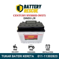 [Installation Provided] DIN55 | DIN55R | DIN55L | Century Hybrid Wet Car Battery Bateri Kereta | Proton X50 Persona GEN2