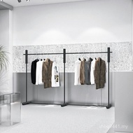Pole Rack Men's Women's Clothing Store Stainless Steel Display Nakajima Display Rack Black Floor-sta