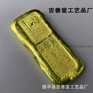 new Antique Republic of China Dragon and Phoenix Gold Bar Gold Ingot Film and Television Props Bronz