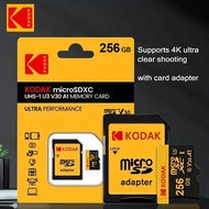 Kodak 256GB Micro SD Memory Card 90MB/S U3 UHS-I 32GB, 64GB, 128GB 512GB, 4K HD USB Card Reader & Ad