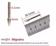12pcs ID4.2 mm DIY50 60 70 80 90 100 110 120 Grain Stainless Steel Bullet Point Tip Arrow Head Acces