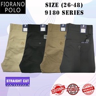 [FIORANO POLO]  MEN'S COTTON SLACK STRAIGHT STRETCHABLE PANTS / SELUAR SLACK PANJANG LELAKI 9180 SER