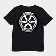 KARIMAKE Unisex Children's Distro T-Shirt with Rim Image ADVAN RAYS TE37 x YOKOHAMA Tyre
