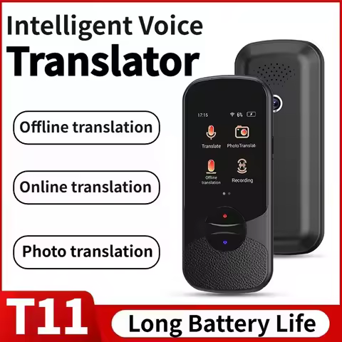 T11 Smart Two-Way Voice Translator 100+ Language Online Offline Chinese To English Translator Travel
