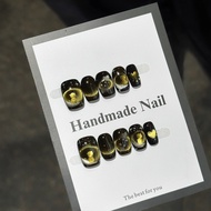 100% HANDMADE Artificial Nail Hand-painted Civet Wide Light Cat Eyes Flashing Fake Nail Phototherapy