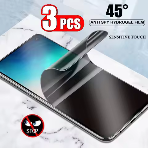 3Pcs Privacy Hydrogel Film For Vivo Y02A Y02t Y03t Y04 Y17S Y18E Y19E Y36C Y37T Anti-Spy Screen Prot