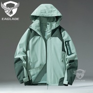 EAGLADE แจ็คเก็ตไรเดอร์บอมเบอร์มอเตอร์ไซค์สำหรับผู้ชายกันลมกันน้ำป้องกันรอยขีดข่วน552ใน E05คาวบอยสีน