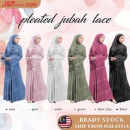 Pleated abaya dubai PREMIUMM Muslimah Moden Pleated Jubah Long Dress Muslimah jubah pleated plussize plain dress