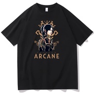 Unisex Arcane Season 2 Caitlyn T-shirt O-Neck Short Sleeve Shirts Fans Gift