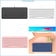 VIVI Portable Quiet Keyboard Hot Swappable Gaming Keyboard Corded Keyboard 78 Keys