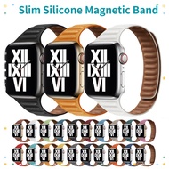 Silicone Slim Magnetic Strap for Smart Watch Band 41mm 45mm 44mm 40mm 38mm 42mm Bracelet for Watch S