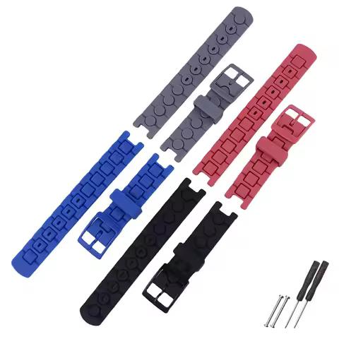 Men and women resin watch strap pin buckle compatible for Swatch Flik Flak children's watch Sports w