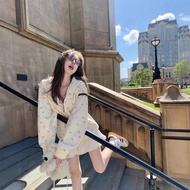 Sweatshirt Jacket for Women - Floral Print Zip-Up Hoodie