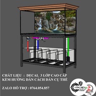 3d fish tank stickers (size 30x25, 40x30, 50x30, 50x40...)